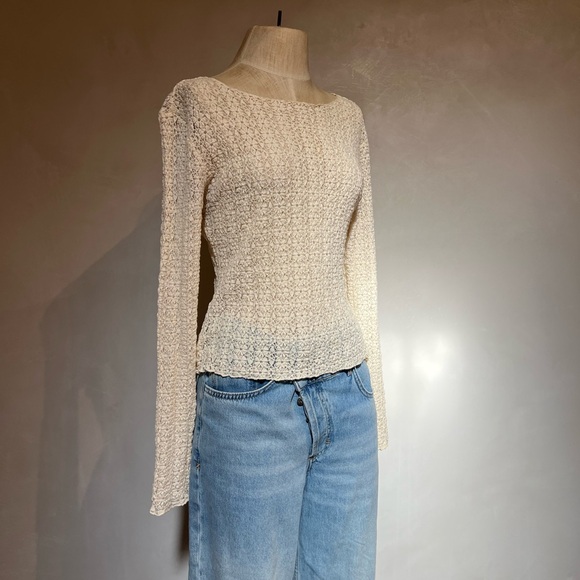 Natural Life Cream Textured Long Sleeve Top - Picture 5 of 10